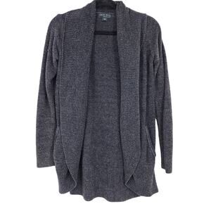 Barefoot Dreams CozyChic LiteCircle Cardigan Carbon Black Heather Size XS/S